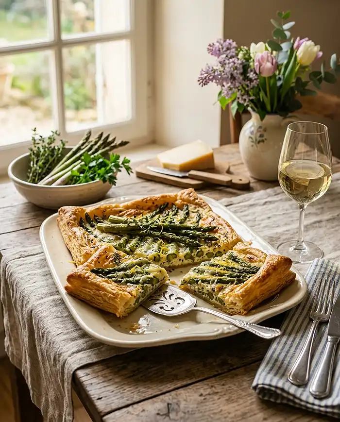 Asparagus Gruyere Puff Pastry Tart 4 Asparagus Gruyere Puff Pastry Tart Recipe