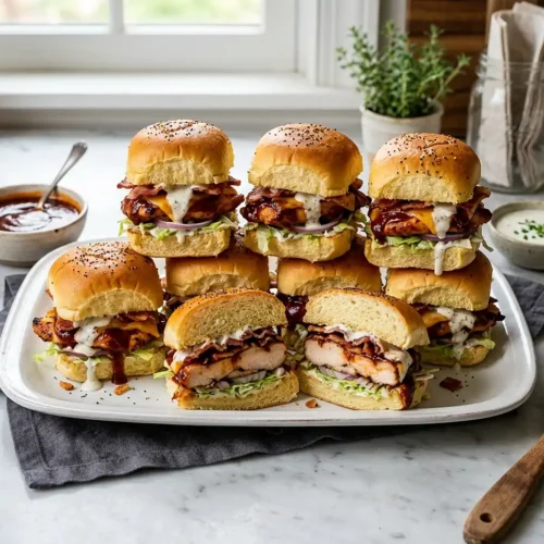 BBQ Ranch Chicken Sliders 5 BBQ Ranch Chicken Sliders
