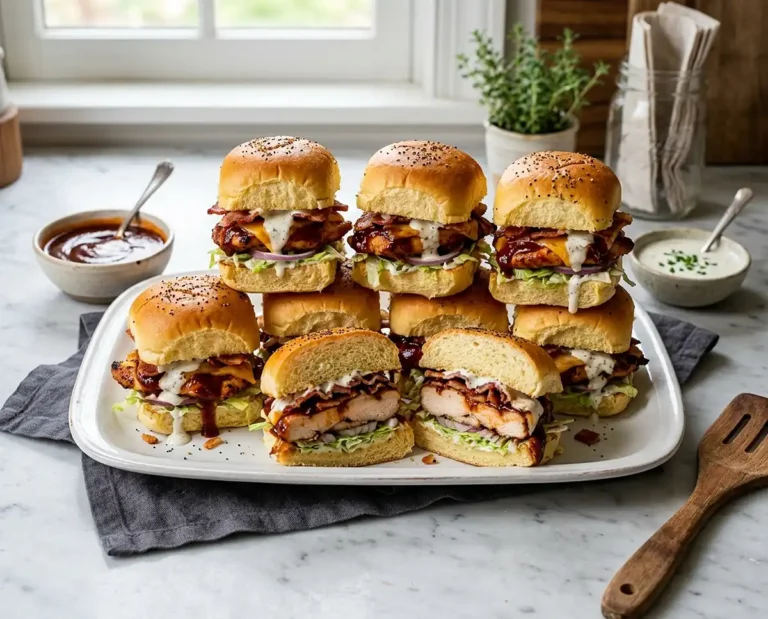 BBQ Ranch Chicken Sliders