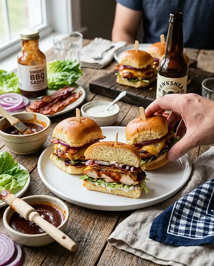 BBQ Ranch Chicken Sliders 4 BBQ Ranch Chicken Sliders Recipe