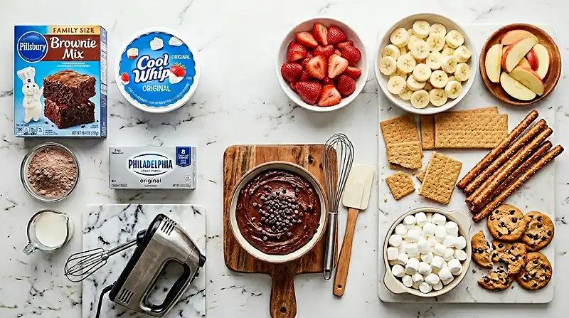Brownie Batter Dip Board Ingredients