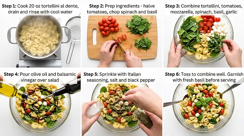 Caprese Tortellini Pasta Salad 3 Caprese Tortellini Pasta Salad Instructions