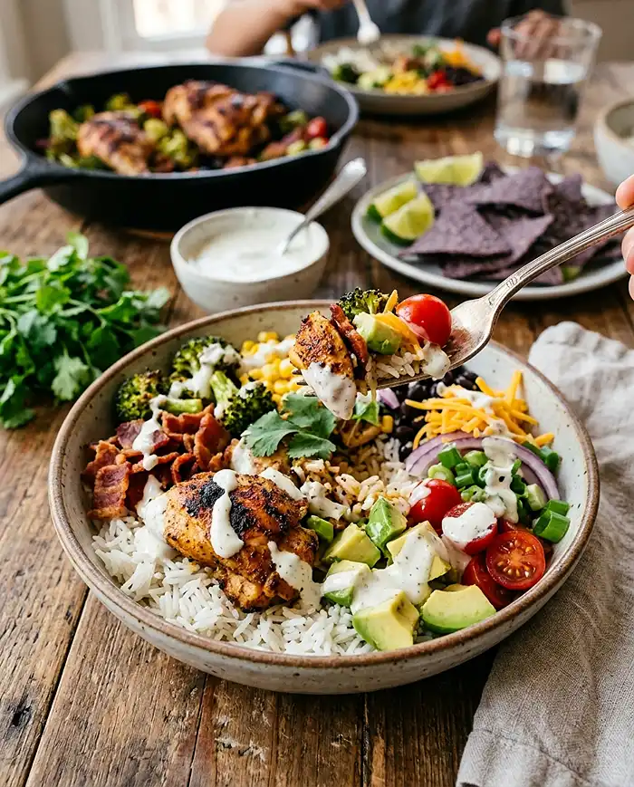 Chicken Bacon Ranch Rice Bowls 4 Chicken Bacon Ranch Rice Bowls Recipe