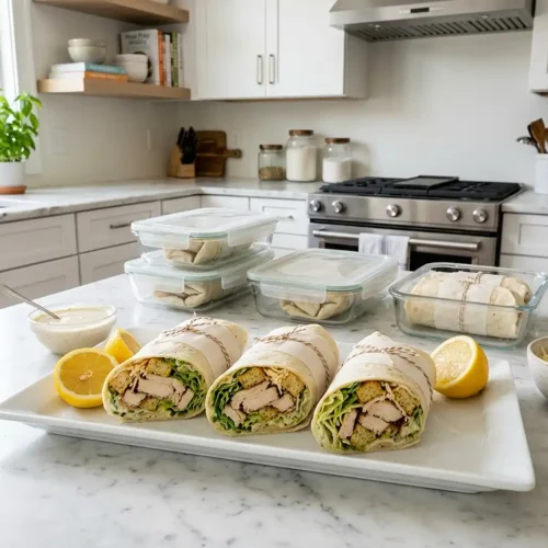 Chicken Caesar Wrap Meal Prep