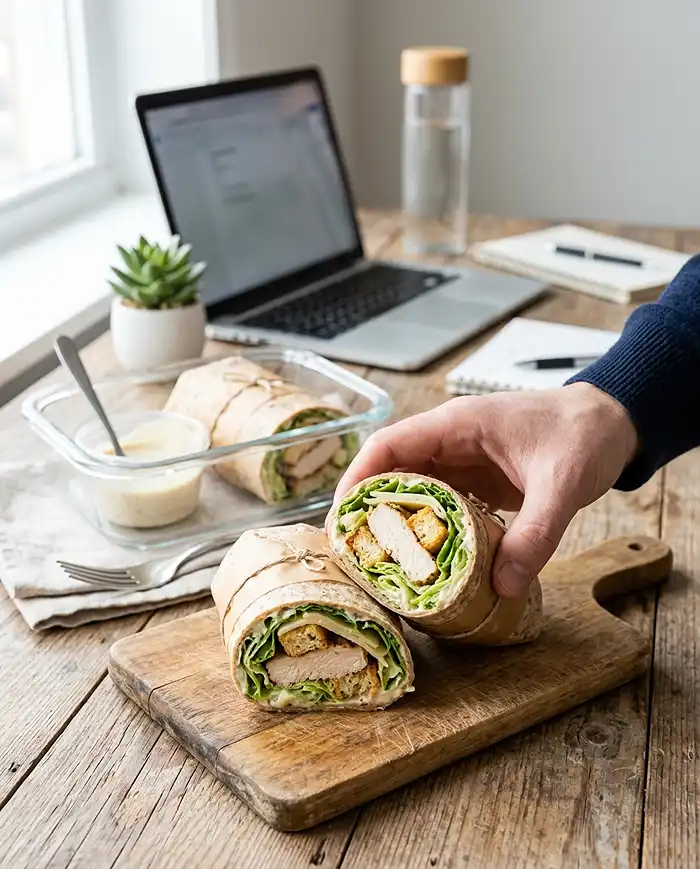 Chicken Caesar Wrap Meal Prep Recipe