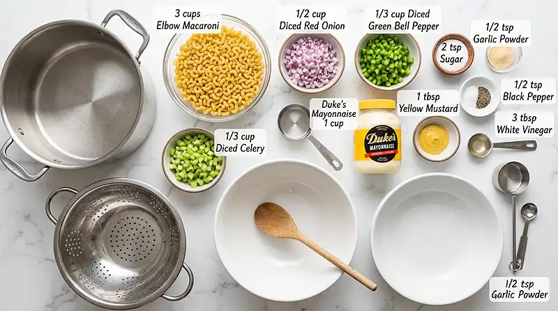 Classic Macaroni Salad Ingredients