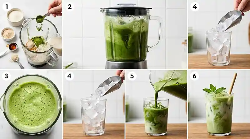 Cooling Adaptogenic Matcha Iced Latte Instructions