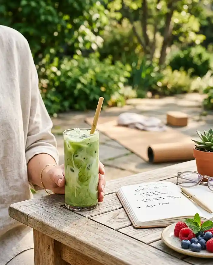 Cooling Adaptogenic Matcha Iced Latte Recipe