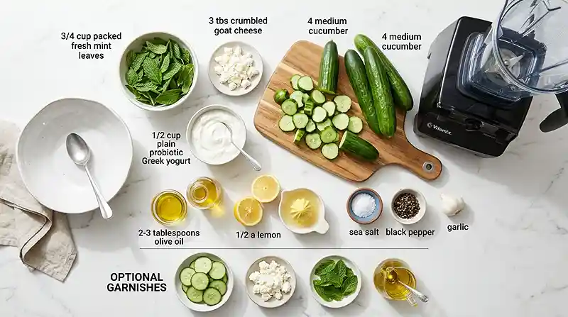 Cooling Cucumber Mint Probiotic Gazpacho 2 Cooling Cucumber Mint Probiotic Gazpacho Ingredients