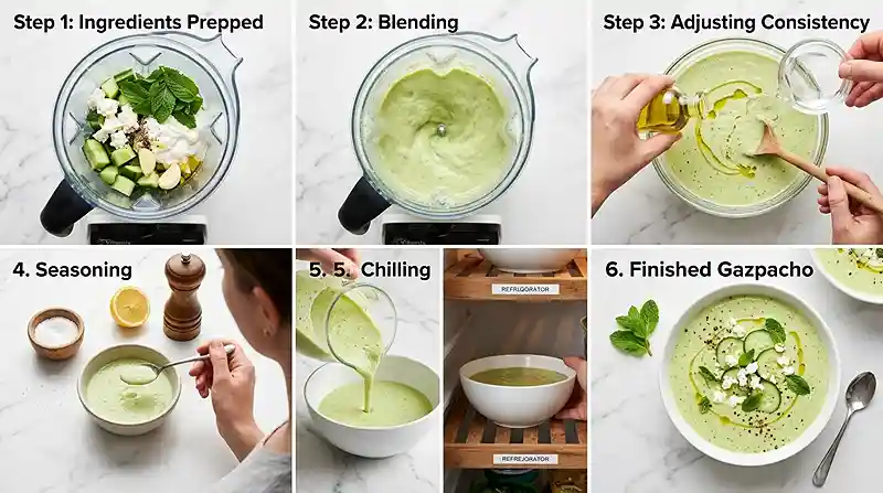 Cooling Cucumber Mint Probiotic Gazpacho 3 Cooling Cucumber Mint Probiotic Gazpacho Instructions