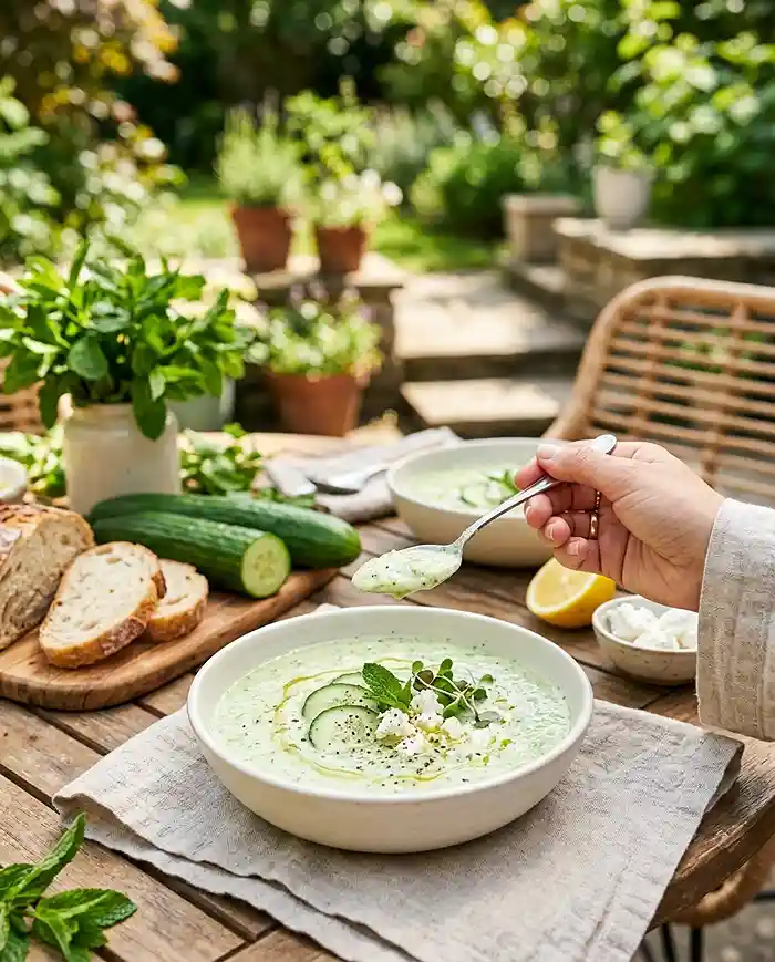 Cooling Cucumber Mint Probiotic Gazpacho 4 Cooling Cucumber Mint Probiotic Gazpacho Recipe