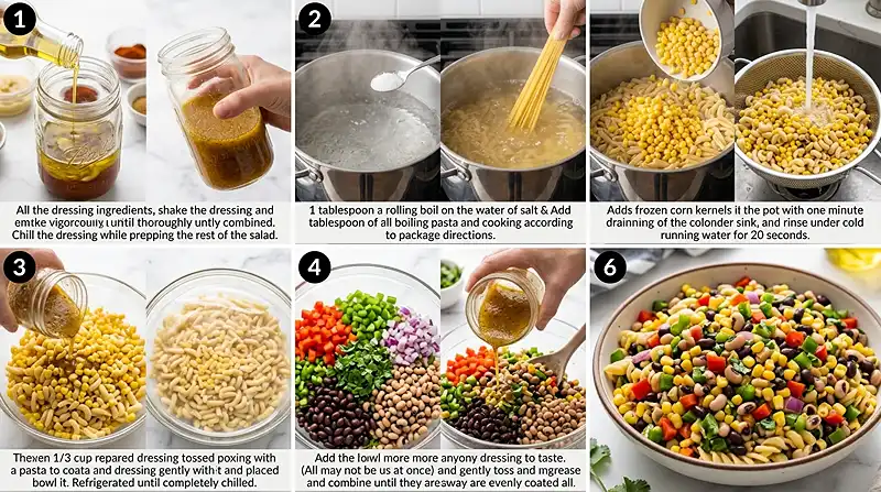 Cowboy Caviar Pasta Salad 3 Cowboy Caviar Pasta Salad instructions