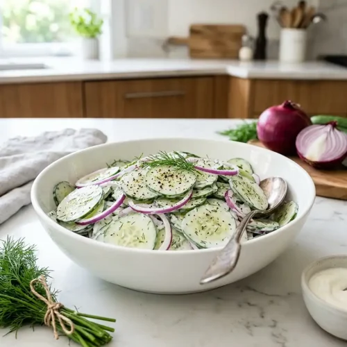 Creamy Cucumber Dill Salad 5 Creamy Cucumber Dill Salad