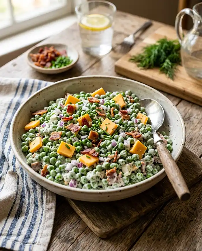Creamy Ranch Pea Salad 4 Creamy Ranch Pea Salad Recipe