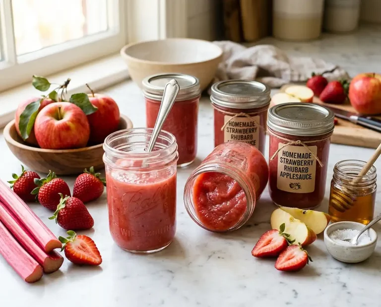Easy Strawberry Rhubarb Applesauce