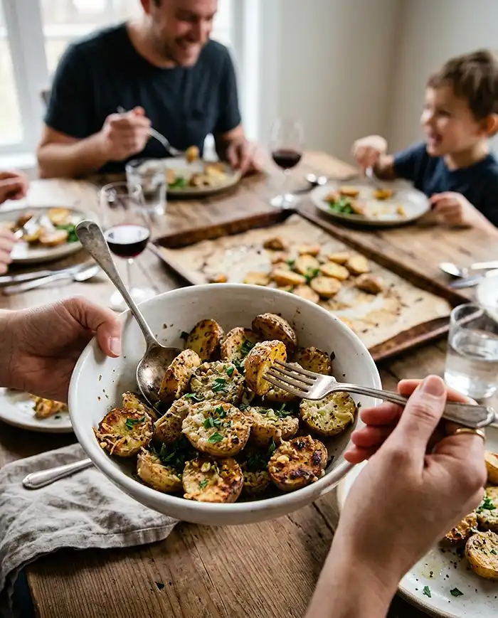 Garlic Parmesan Roasted Baby Potatoes 4 Garlic Parmesan Roasted Baby Potatoes Recipe