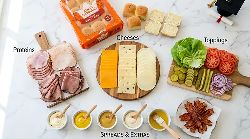 Graduation Party Slider Board Ingredients