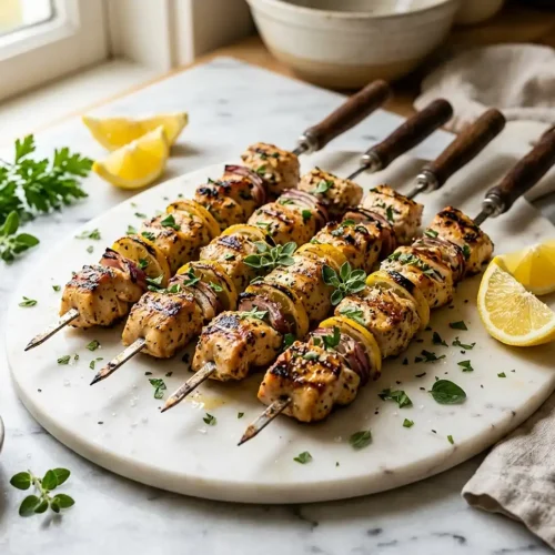 Grilled Lemon Chicken Kabobs 5 Grilled Lemon Chicken Kabobs
