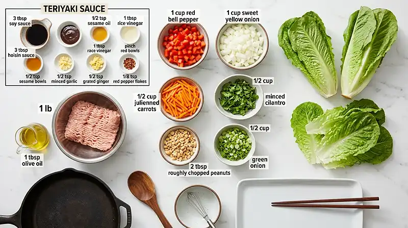 Ground Chicken Teriyaki Lettuce Wraps 2 Ground Chicken Teriyaki Lettuce Wraps Ingredients