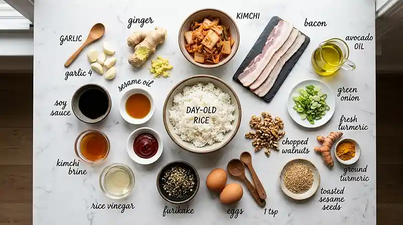 Gut-Brain Axis Kimchi Fried Rice 2 Gut-Brain Axis Kimchi Fried Rice Ingredients