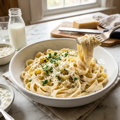 High-Protein Cottage Cheese Alfredo Pasta 5 High-Protein Cottage Cheese Alfredo Pasta