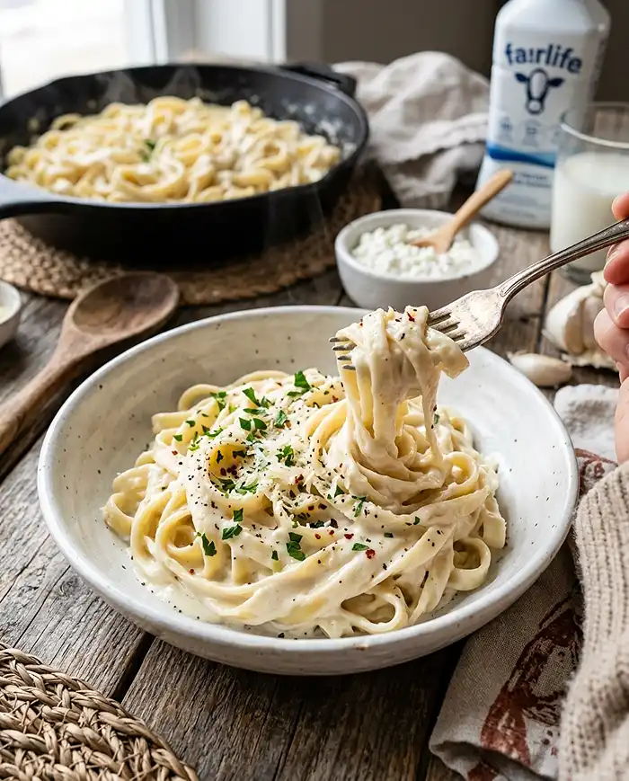 High-Protein Cottage Cheese Alfredo Pasta 4 High-Protein Cottage Cheese Alfredo Pasta Recipe