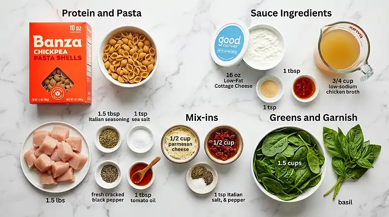 High-Protein Marry Me Chicken Pasta 2 High-Protein Marry Me Chicken Pasta Ingredients
