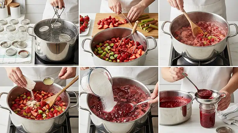 Homemade Strawberry Rhubarb Jam 3 Homemade Strawberry Rhubarb Jam Recipe