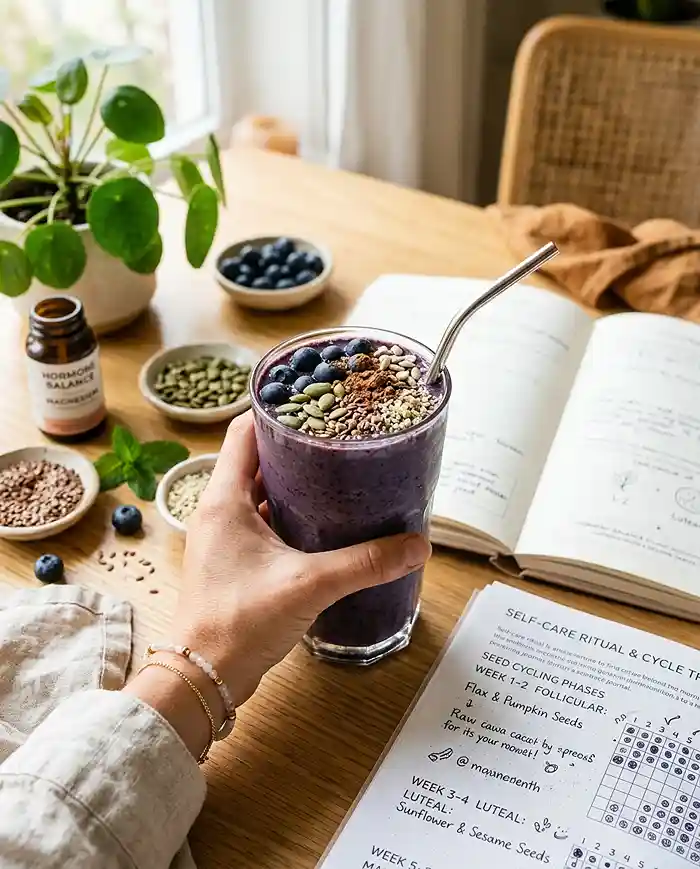 Hormone-Balancing Seed Cycling Smoothie 4 Hormone-Balancing Seed Cycling Smoothie Recipe