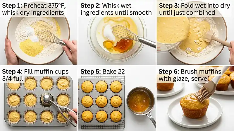 Hot Honey Cornbread Muffins 3 Hot Honey Cornbread Muffins Instructions