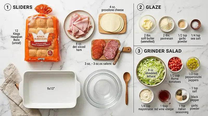 Italian Grinder Sliders 2 Italian Grinder Sliders Ingredients