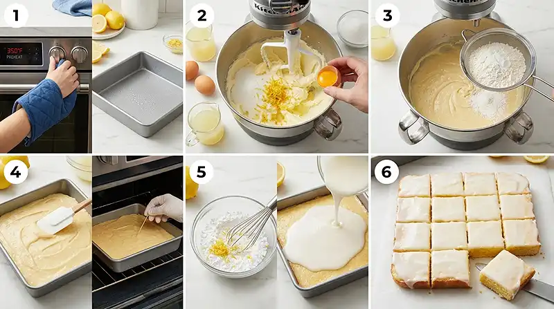 Lemon Brownie Bars 3 Lemon Brownie Bars Instructions