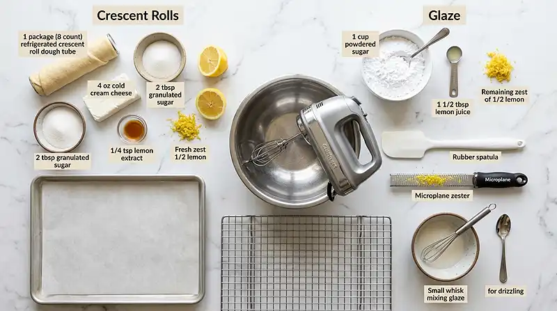 Lemon Cheesecake Crescent Rolls 2 Lemon Cheesecake Crescent Rolls Ingredients