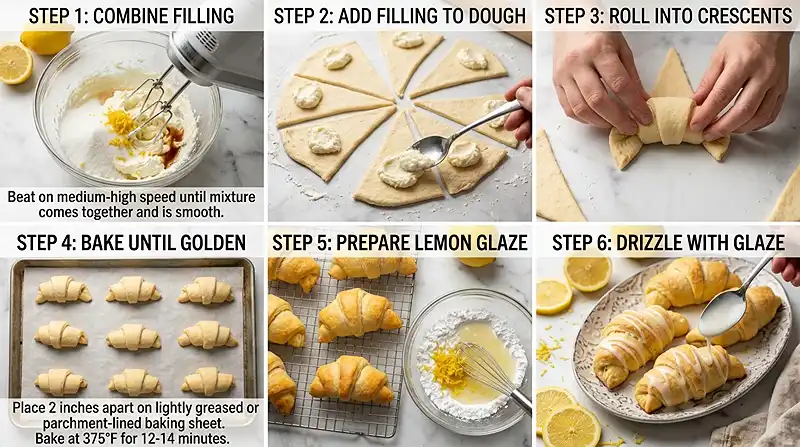 Lemon Cheesecake Crescent Rolls 3 Lemon Cheesecake Crescent Rolls Instructions