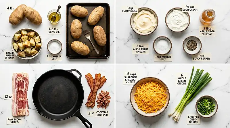 Loaded Baked Potato Salad 2 Loaded Baked Potato Salad Ingredients