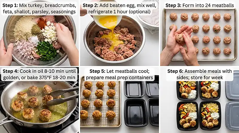 Meal Prep Greek Turkey Meatballs 3 Meal Prep Greek Turkey Meatballs Instructions