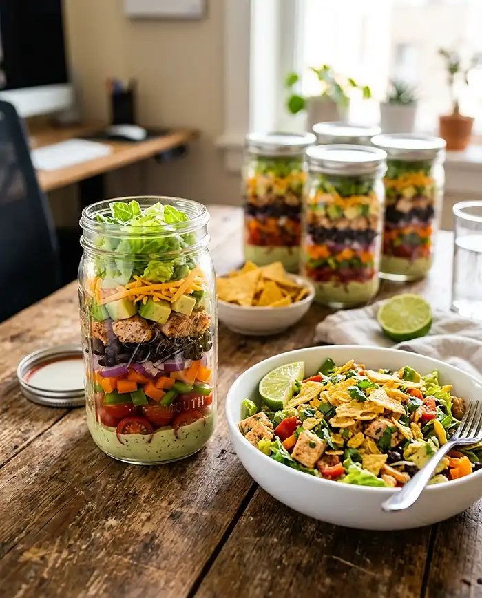 Meal Prep Southwest Chicken Salad Jars 4 Meal Prep Southwest Chicken Salad Jars Recipe