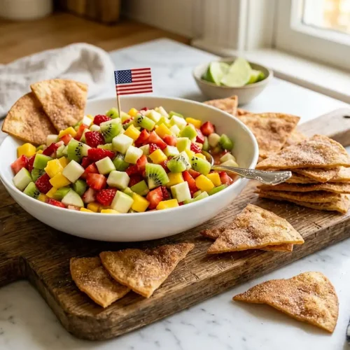 Memorial Day Fruit Salsa and Cinnamon Chips 5 Memorial Day Fruit Salsa and Cinnamon Chips