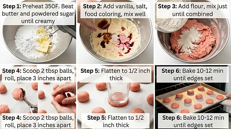 Mexican Pink Cookies Instructions