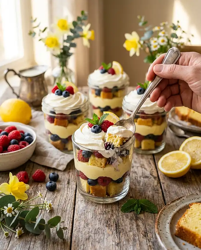 Mini Lemon Berry Trifles 4 Mini Lemon Berry Trifles Recipe
