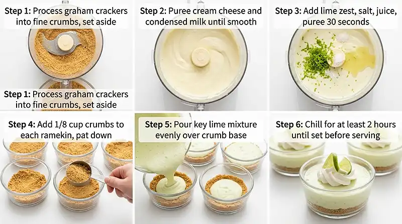 No-Bake Key Lime Pie Cups 3 No-Bake Key Lime Pie Cups Instructions