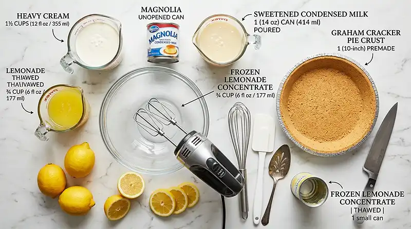 No-Bake Lemonade Pie 2 No-Bake Lemonade Pie Ingredients