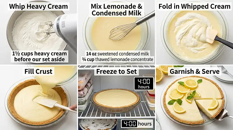 No-Bake Lemonade Pie 3 No-Bake Lemonade Pie Instructions