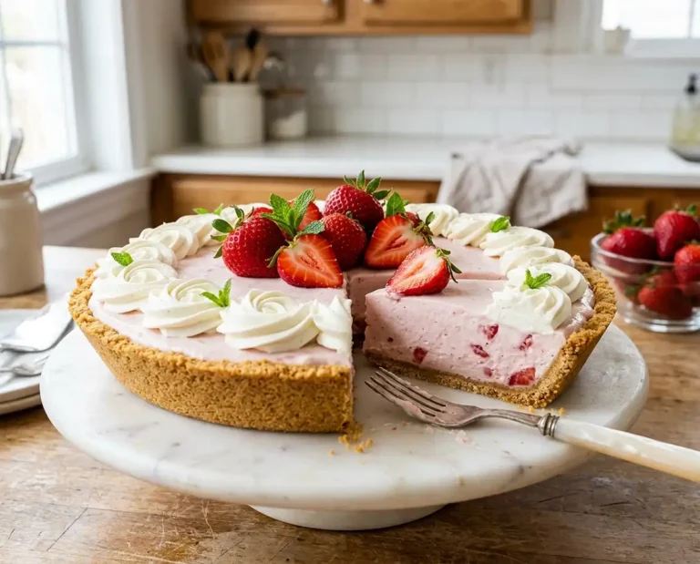 No-Bake Strawberry Cream Pie