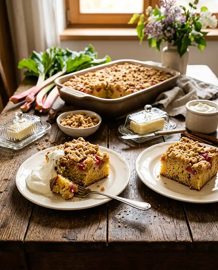 Oma's Rhubarb Cake 4 Oma's Rhubarb Cake Recipe