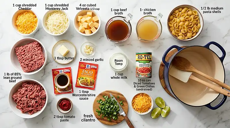 One-Pot Taco Pasta 2 One-Pot Taco Pasta Ingredients