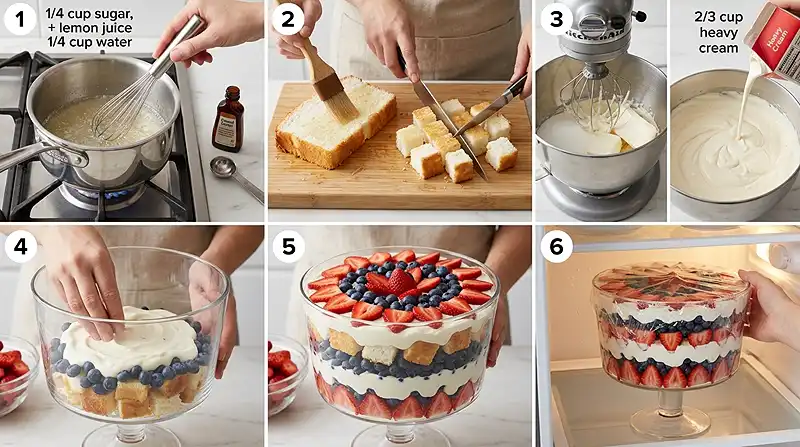 Patriotic Berry Trifle 3 Patriotic Berry Trifle Instructions