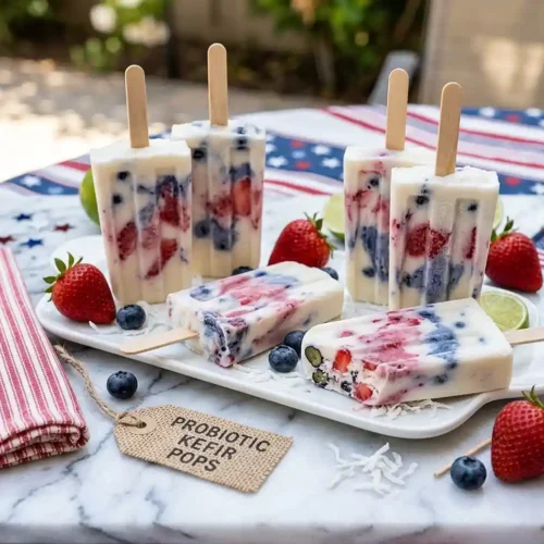 Probiotic 4th of July Coconut Kefir Popsicles 5 Probiotic 4th of July Coconut Kefir Popsicles