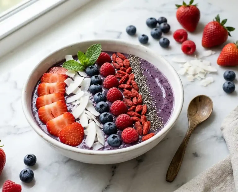 Red White Blue Probiotic Smoothie Bow