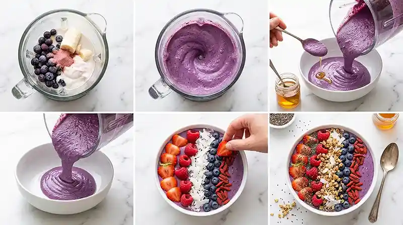 Red White Blue Probiotic Smoothie Bowl 3 Red White Blue Probiotic Smoothie Bow Instructions